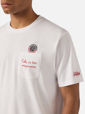 T-shirt Austin en coton avec broderie et imprimé montre 