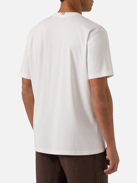 T-shirt Austin en coton avec broderie et imprimé montre 