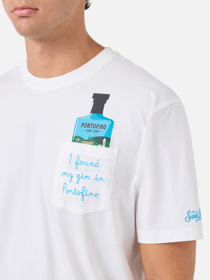 T-shirt Austin in cotone con ricamo Portofino Gin | Special Edition