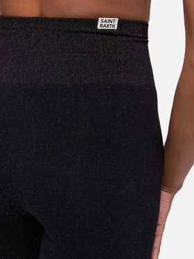 Legging en lurex noir Avice 
