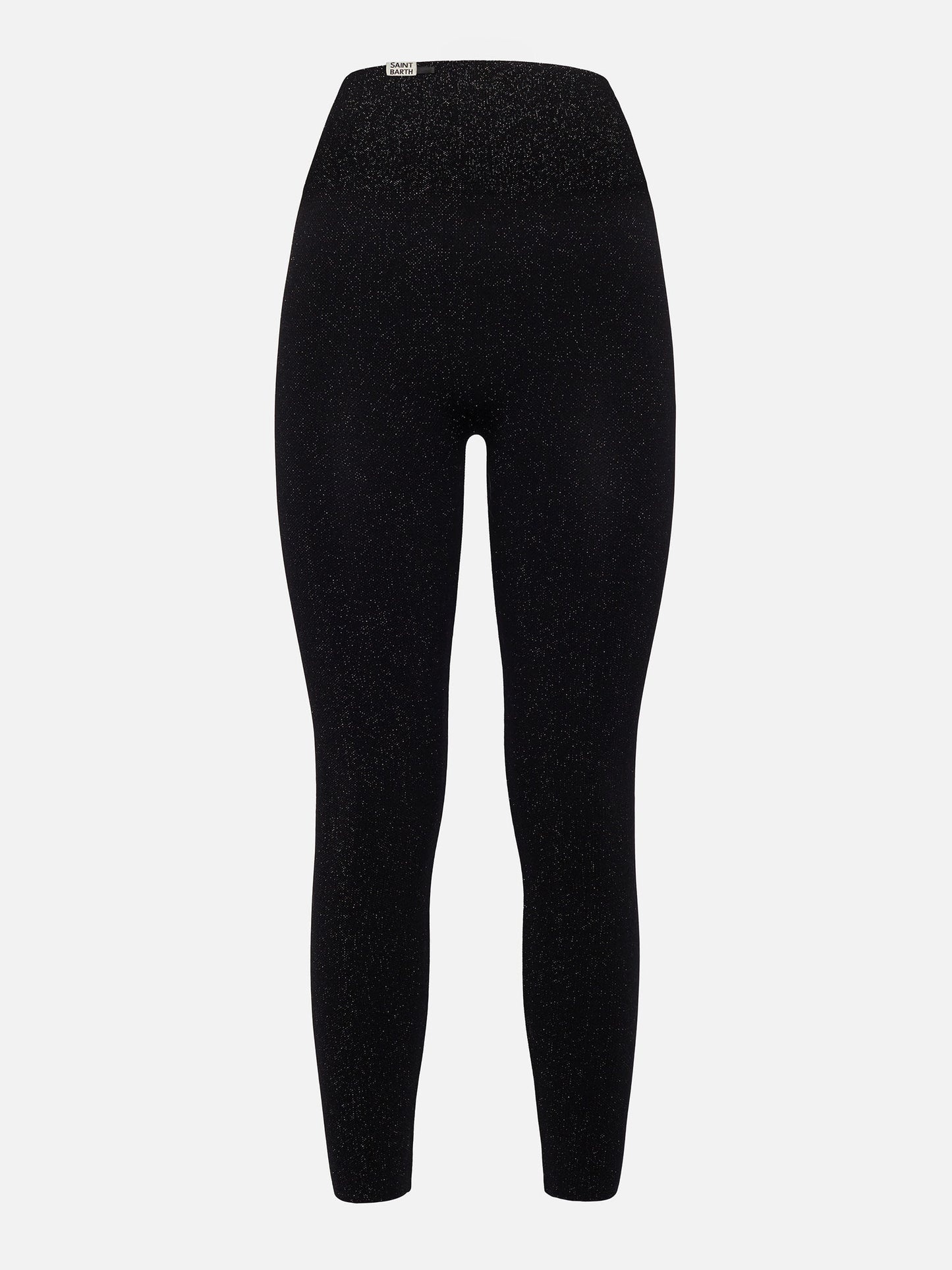 Leggings neri in lurex Avice