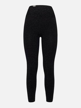 Leggings neri in lurex Avice
