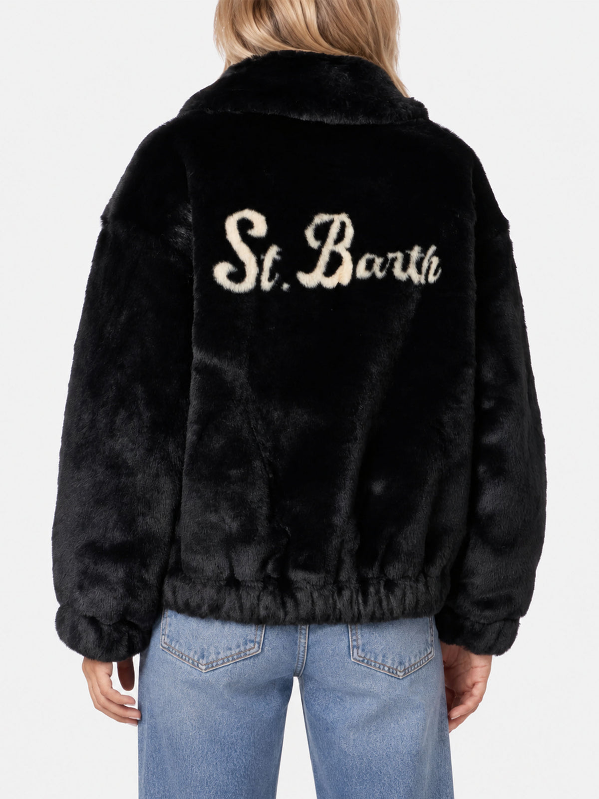 Bomber Aveline effetto pelliccia con stampa Saint Barth