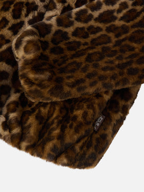 Giacca bambina Aveline in faux fur con stampa leopardata