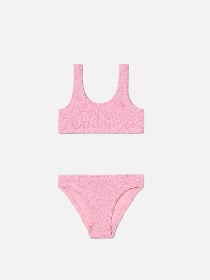 Baker crinkle bikini in light pink