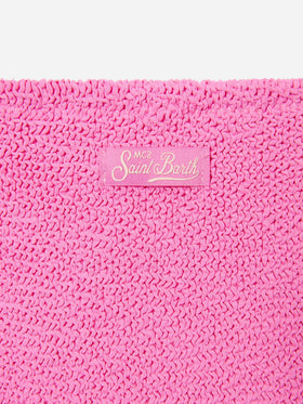 Baker crinkle bikini in dark pink