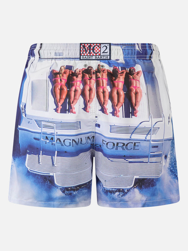 Man photographic print swim shorts | MAGNUM MARINE SPECIAL EDITION