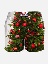 Christmas tree photographic print swimshorts