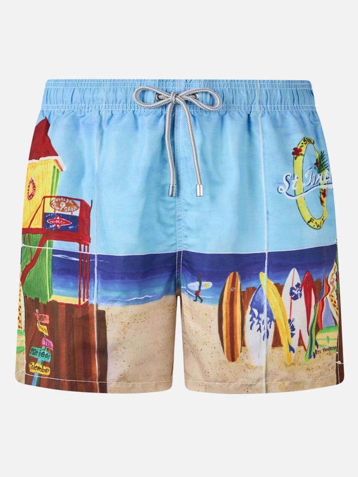 Badeshorts mit Fotodruck von Saint Barth Lorient