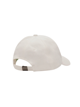 Baseball white cotton cap with embroidery