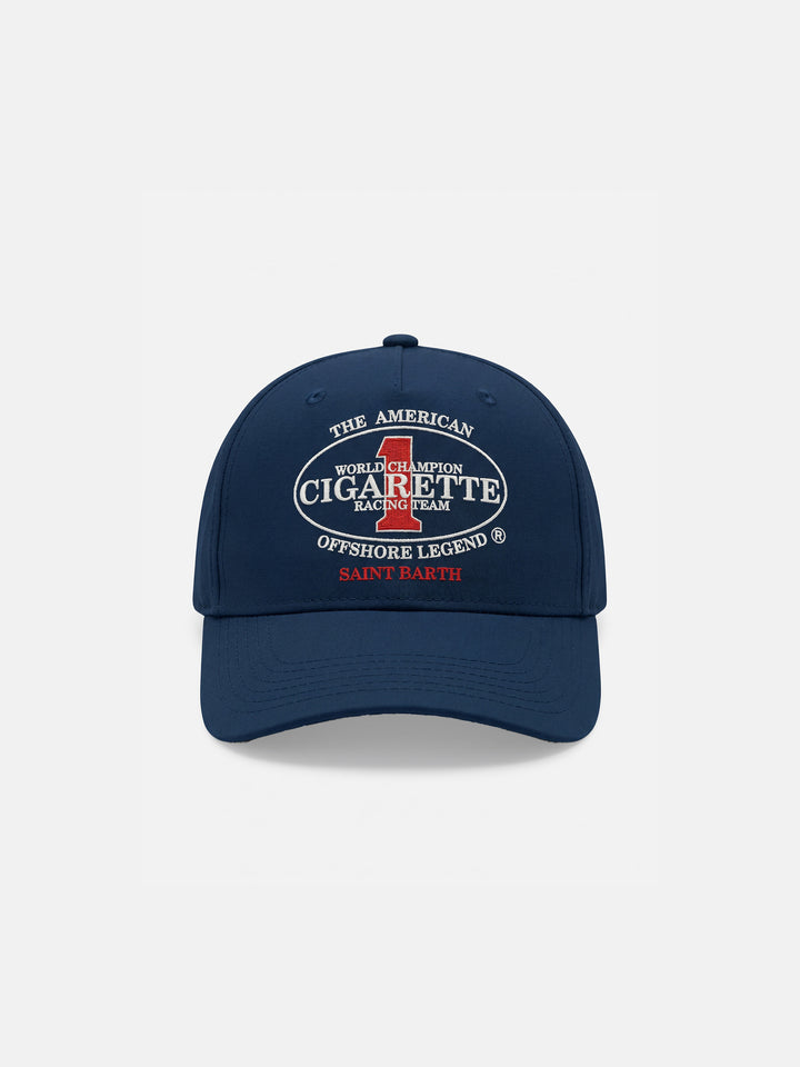 Gorra de béisbol con visera en azul marino con bordado Cigarette | CIGARETTE SPECIAL EDITION 