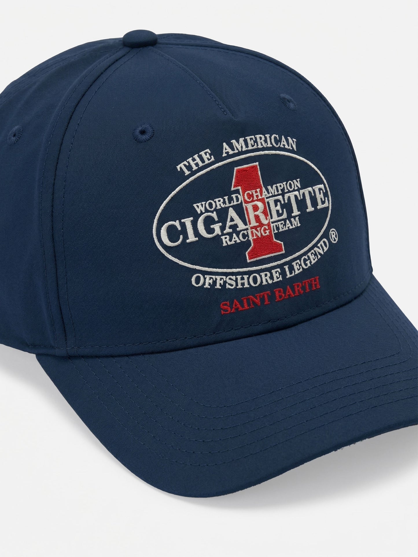 Gorra de béisbol con visera en azul marino con bordado Cigarette | CIGARETTE SPECIAL EDITION 