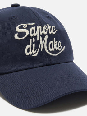 Baseball cap with visor in blue cotton with Sapore di Sale embroidery | Special Edition