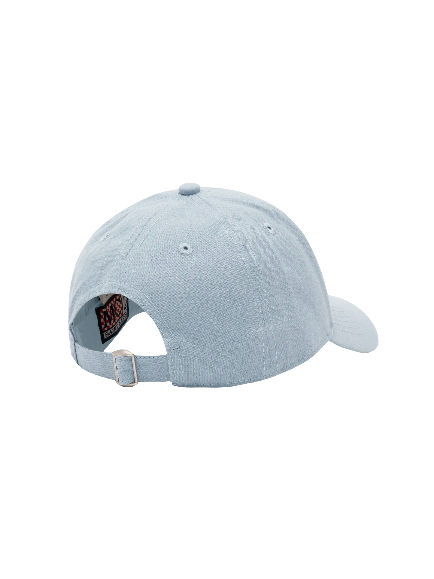 Cappellino da baseball Jr in lino azzurro con ricamo Saint Barth