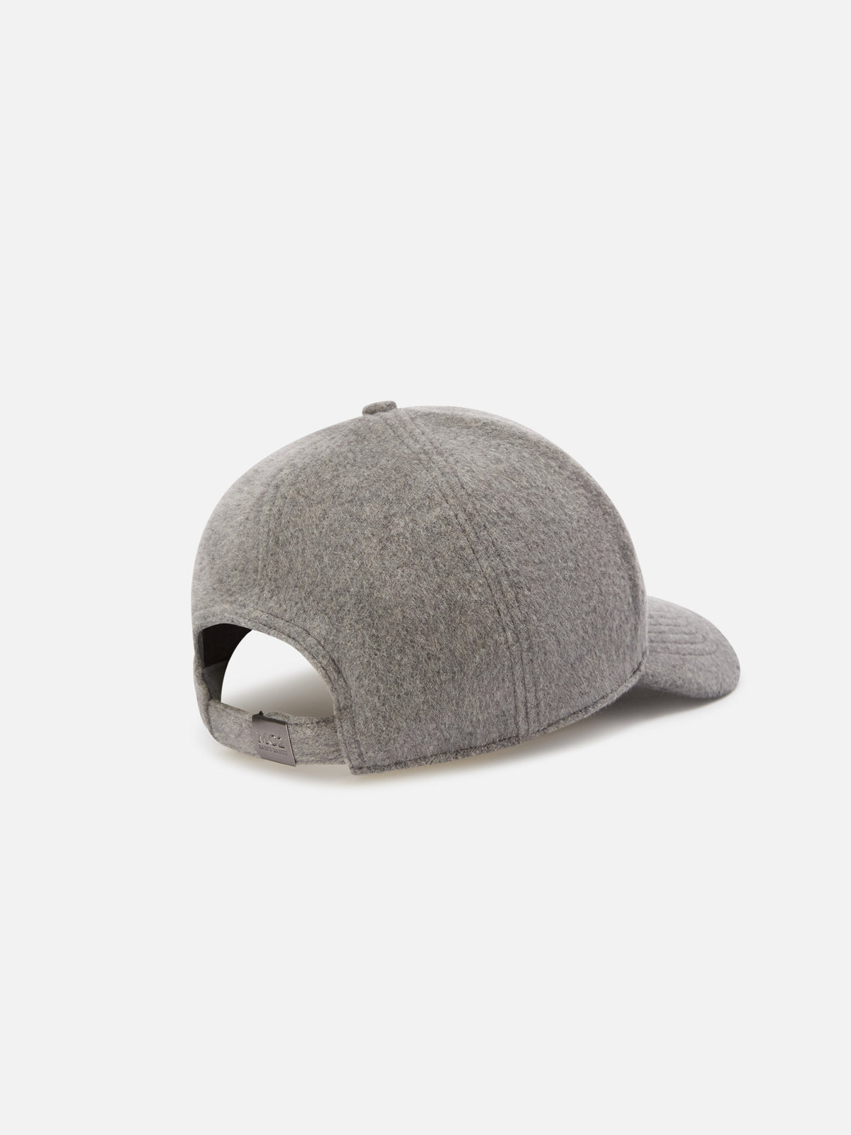 Grey Baseball felt cap with SB monogram embroidery