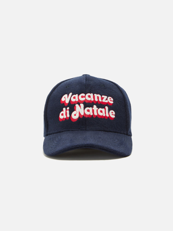 Cappello con visiera Baseball Wool in misto lana con ricamo Vacanze di Natale | VACANZE DI NATALE SPECIAL EDITION