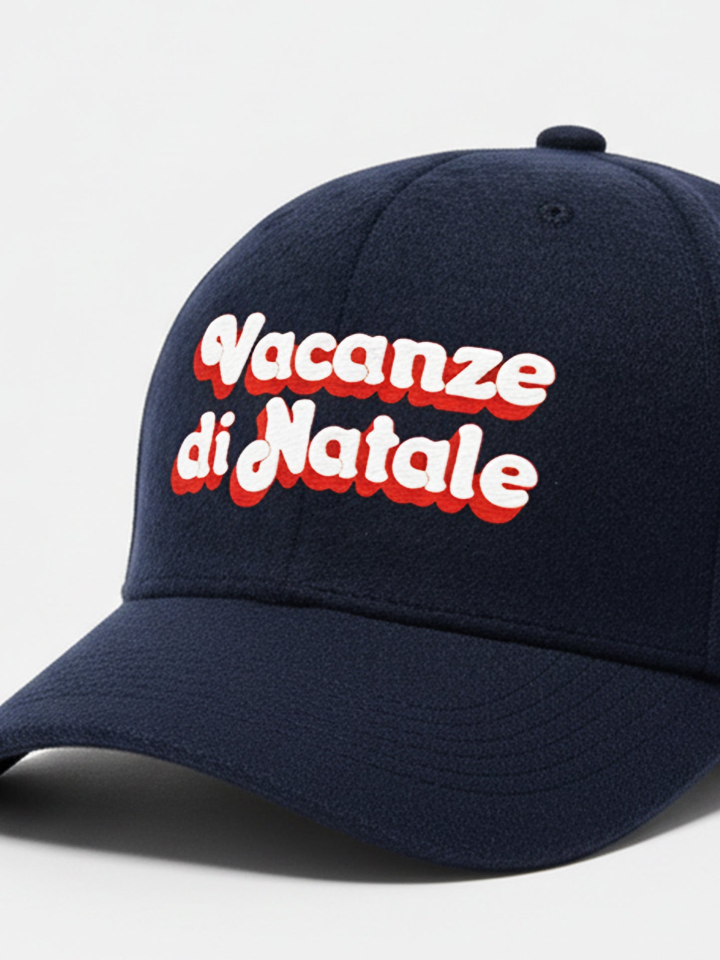 Baseball Cap Wool in wool blend with Christmas Vacation embroidery | VACANZE DI NATALE SPECIAL EDITION