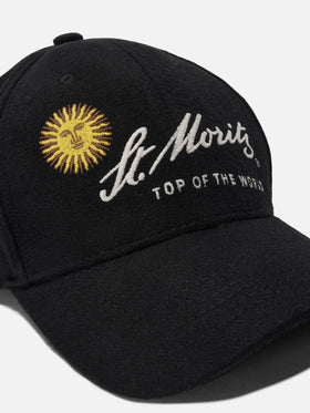 Cappello con visiera Baseball Wool in misto lana con ricamo St. Moritz | ST. MORITZ TOP OF THE WORLD SPECIAL EDITION