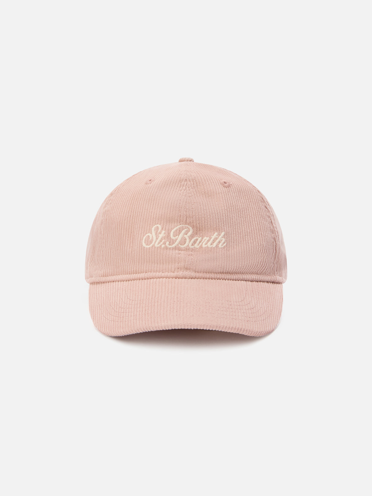Gorra de pana rosa Baseball con bordado del logo 