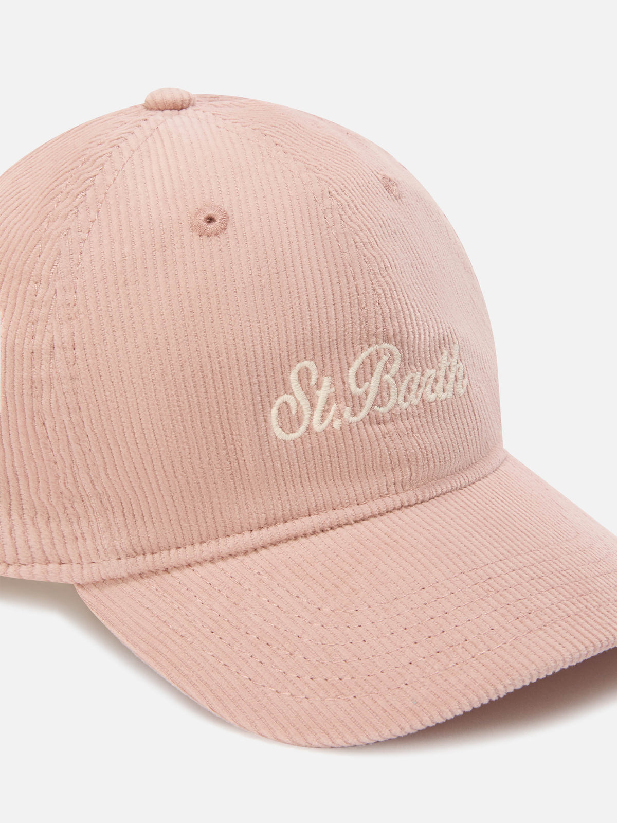 Gorra de pana rosa Baseball con bordado del logo 