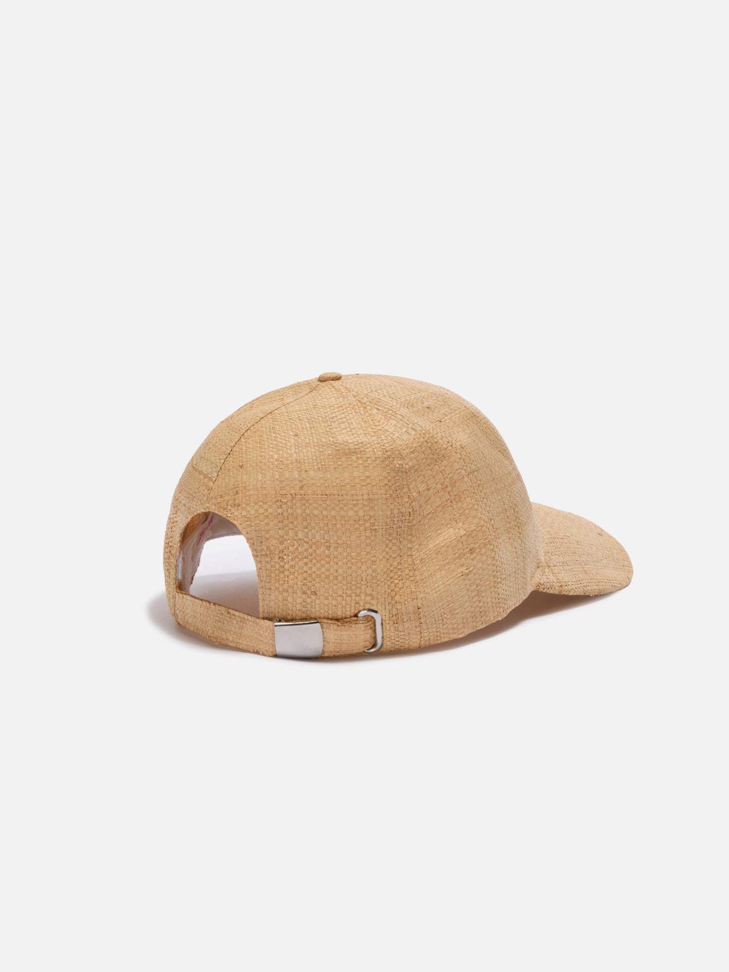 Baseball beige raffia cap with St. Barth embroidery
