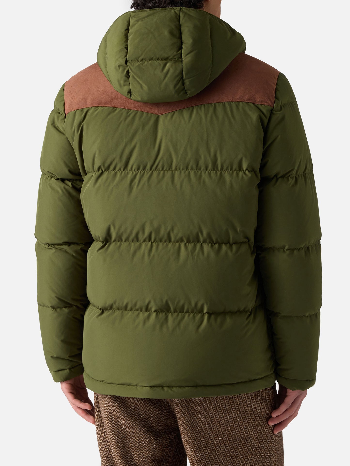 Man military green hooded down jacket Baxter