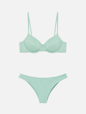 Bikini Bea Elise bralette con ferretto verde salvia