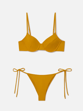 Bea Marielle ochre underwired bralette bikini