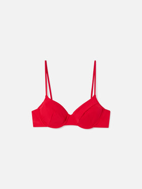 Bralette rossa Bea con ferretto