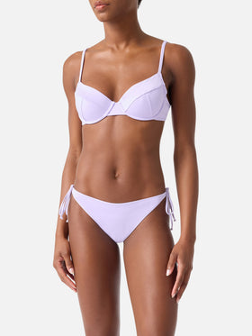 Bea Virgo Bügel-Bralette-Bikini in Flieder 