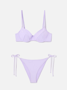 Bea Virgo Bügel-Bralette-Bikini in Flieder 