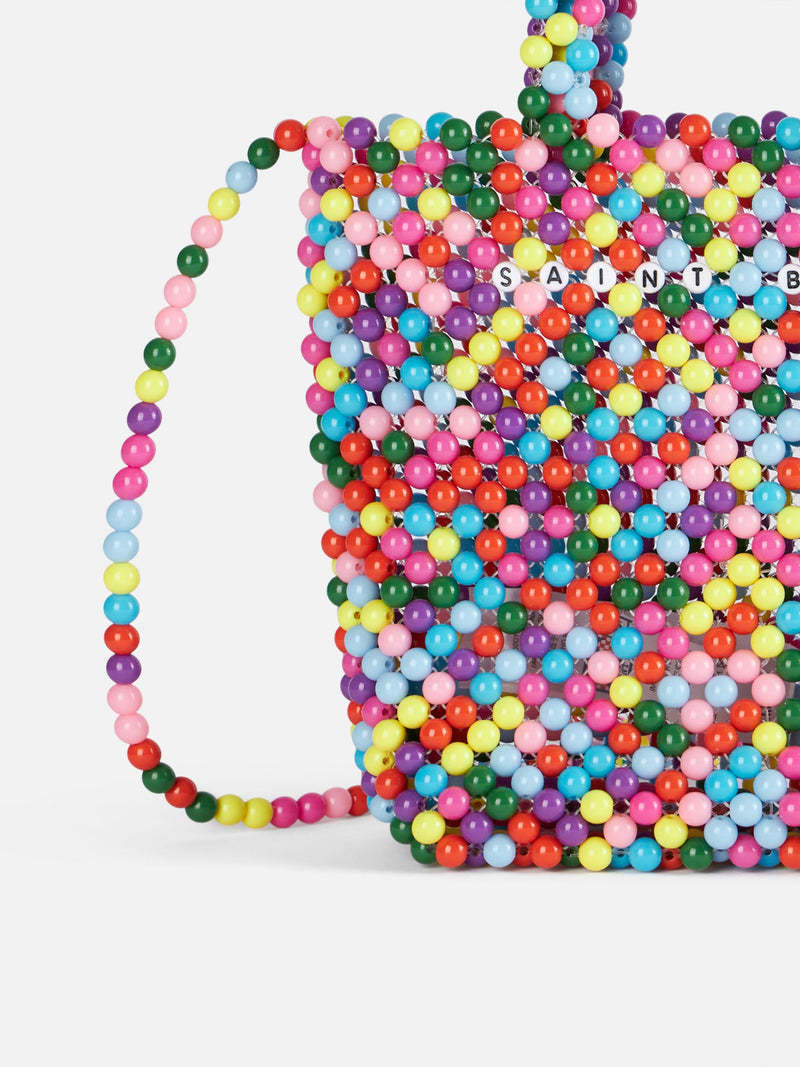 Borsa piccola con perline multicolor