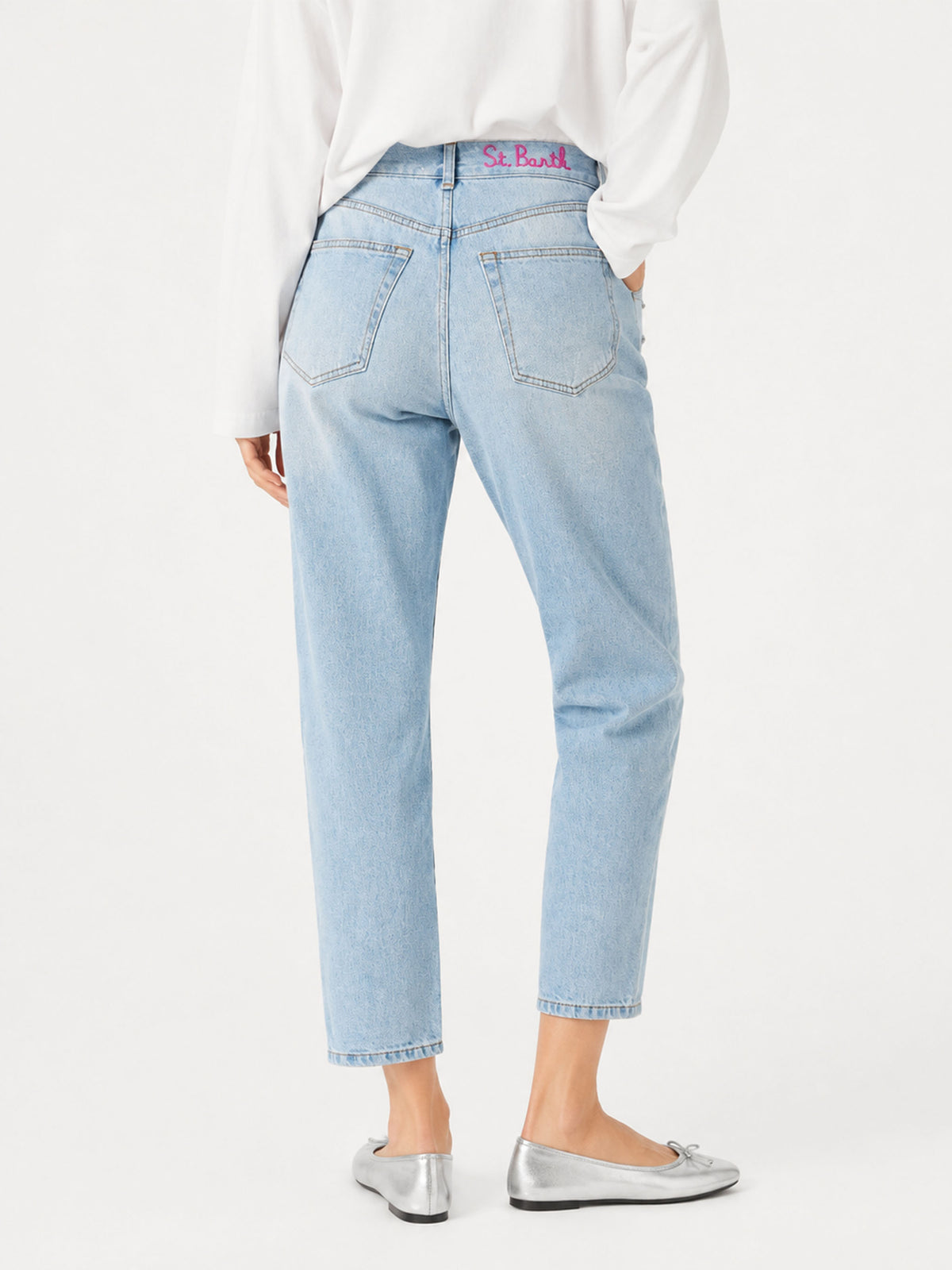 Jeans Belleville con pedrería 