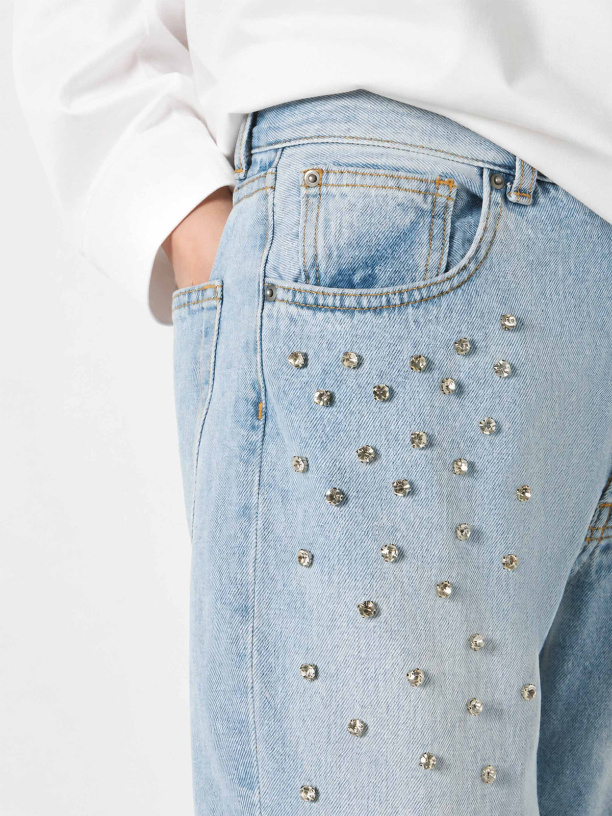 Jeans Belleville con pedrería 