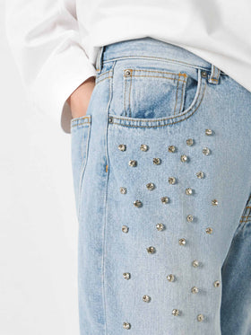 Jeans Belleville con pedrería 