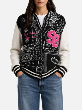 Chaqueta college Benjamin con estampado bandana 