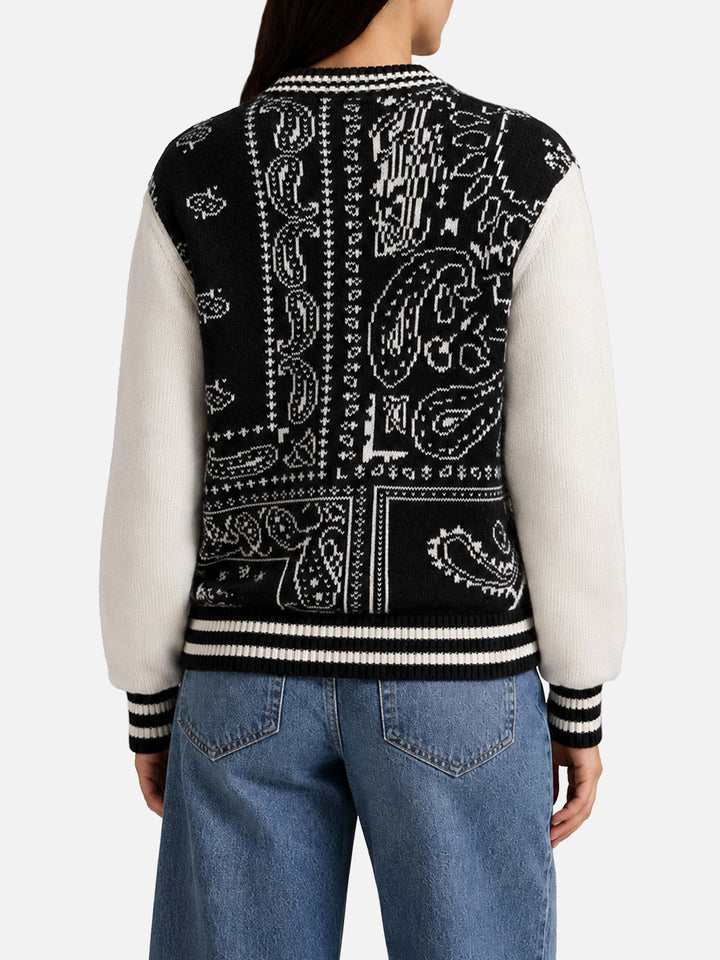 Chaqueta college Benjamin con estampado bandana 