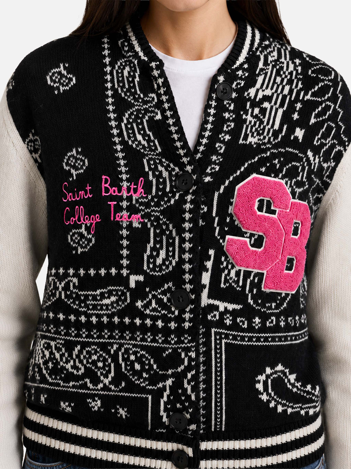Chaqueta college Benjamin con estampado bandana 