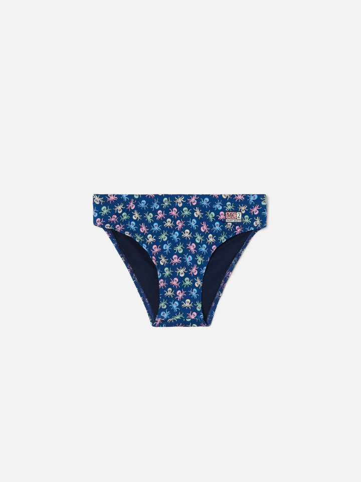 Slip mare Billy con stampa all-over polipi