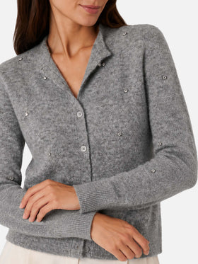 Bellamy grey cardigan with rhinestones
