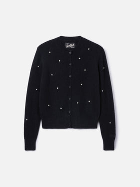 Cardigan da donna nero Bellamy strass