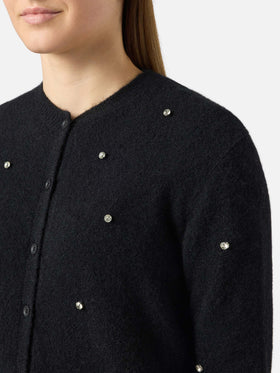 Cardigan da donna nero Bellamy strass