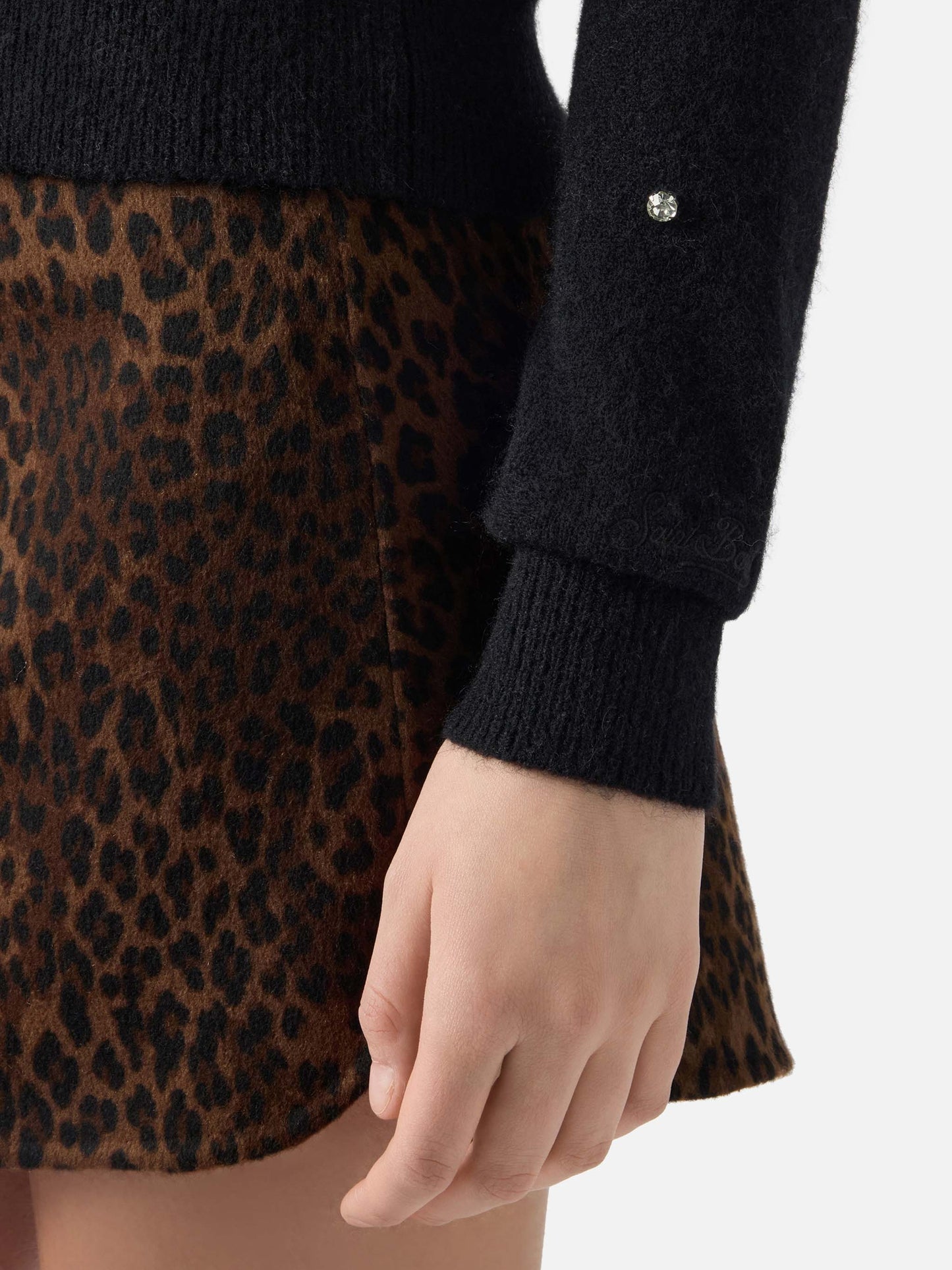 Cardigan da donna nero Bellamy strass