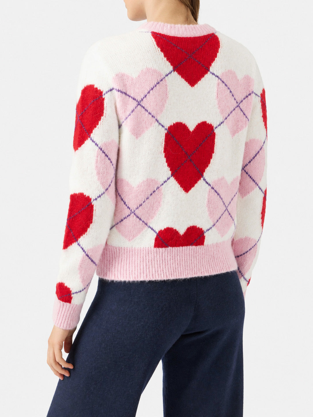Bloom Soft Strickpullover mit Argyle-Herzmuster 