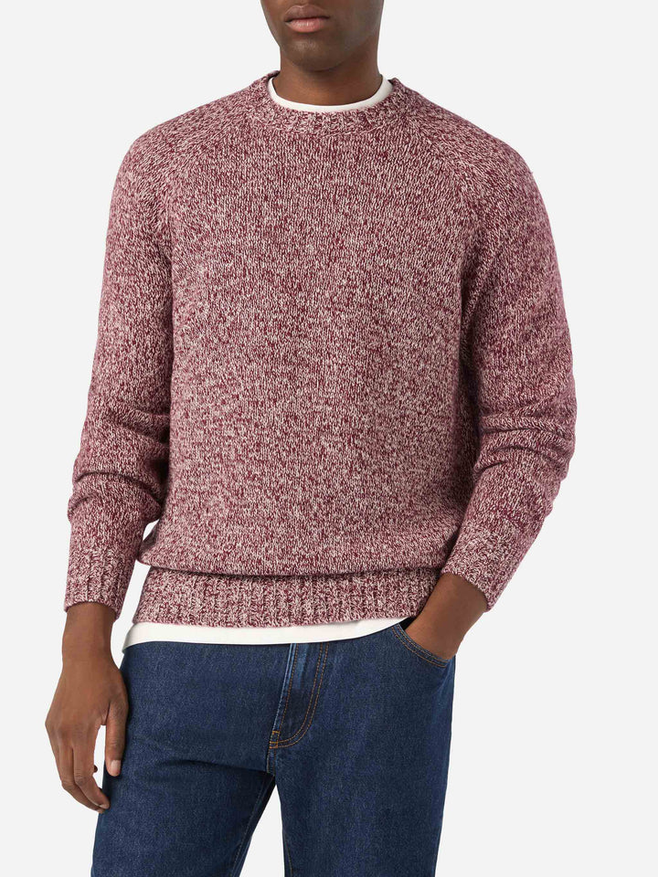 Jersey de cuello redondo Red Blunt de lana con punto mouliné 