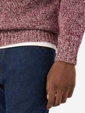 Pull ras-du-cou Red Blunt en laine avec maille mouliné 