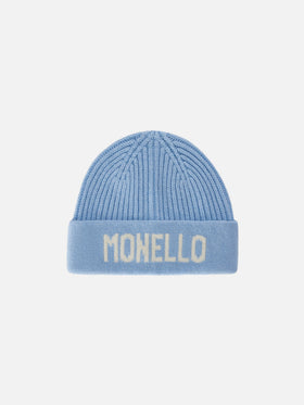 Bonnet Benjie Light blue avec lettrage Monello 