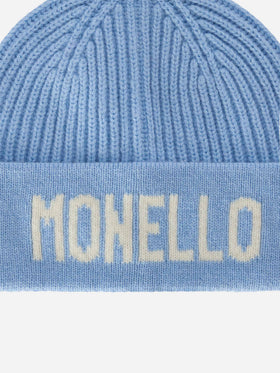 Bonnet Benjie Light blue avec lettrage Monello 