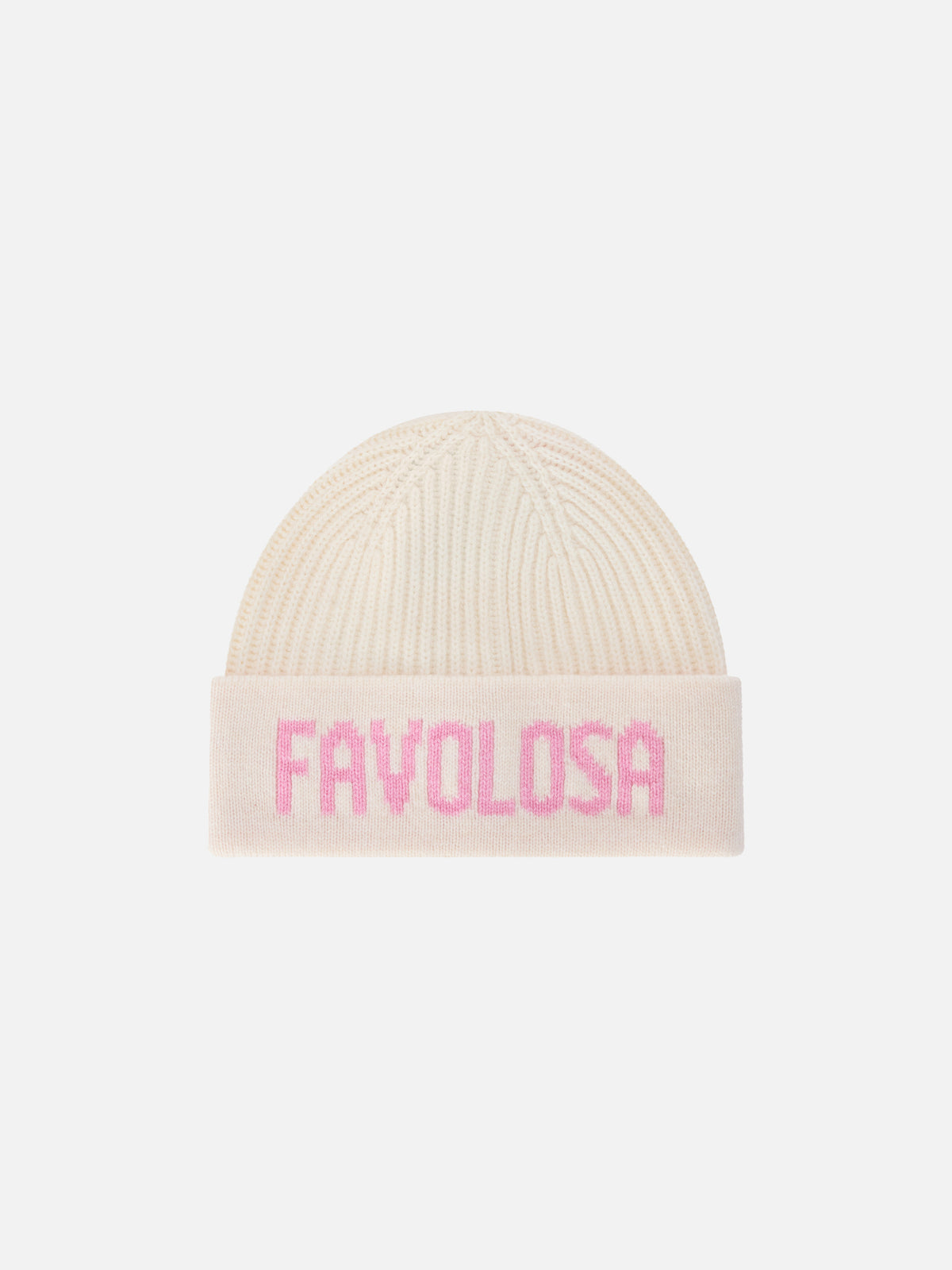 Bonnet Benjie off white avec lettrage Favolosa 