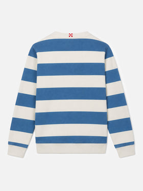 Gestreiftes Kinder-Sweatshirt Bobby mit St. Barth-Stickerei 